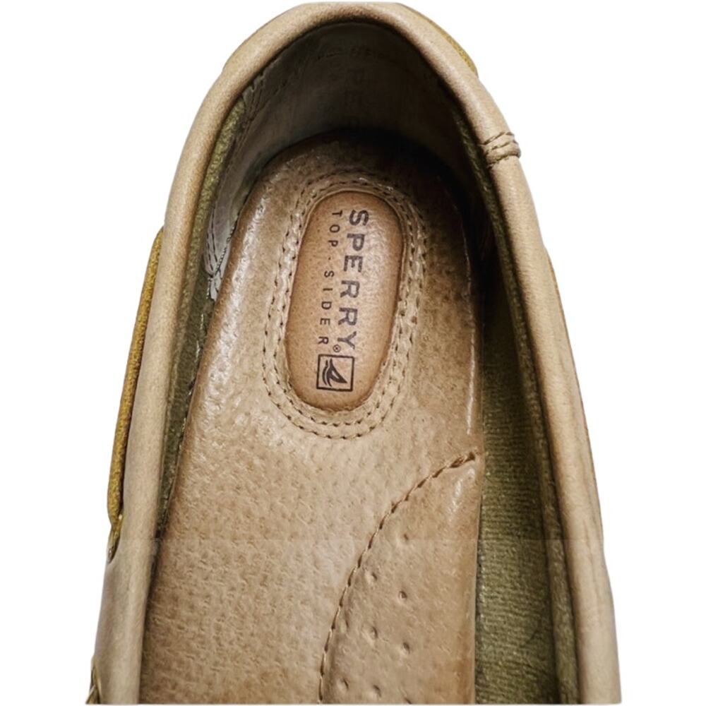Sperry Metallic Glitter Gold Tan Angelfish TopSider Boat Shoes Loafers sz 8.5 - Picture 8 of 8